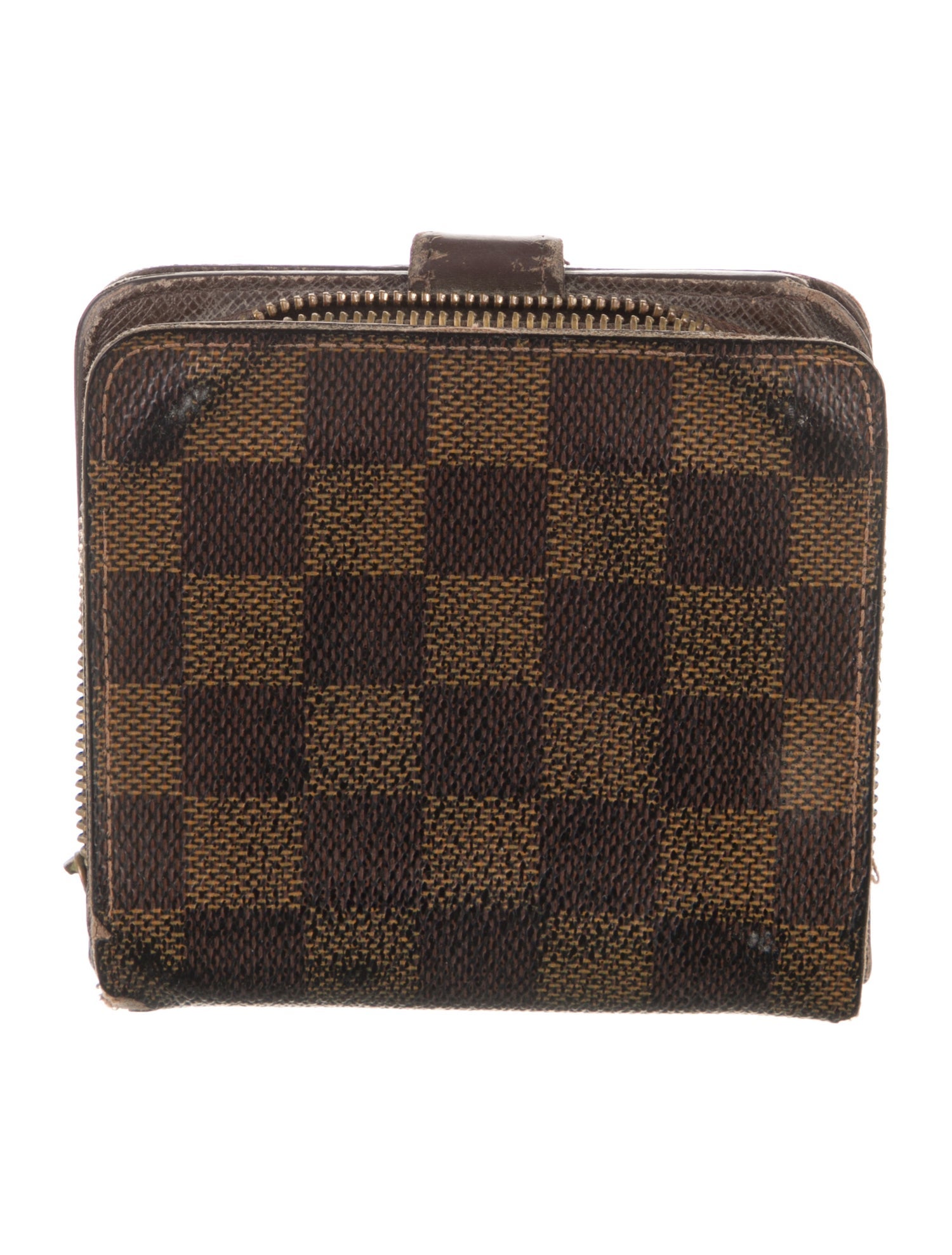 Louis Vuitton 2007 Damier Ebene Pattern Zippy Compact Wallet