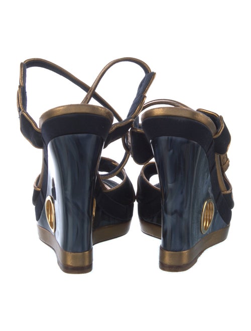 Louis Vuitton Suede Leather Trim Embellishment Sandals