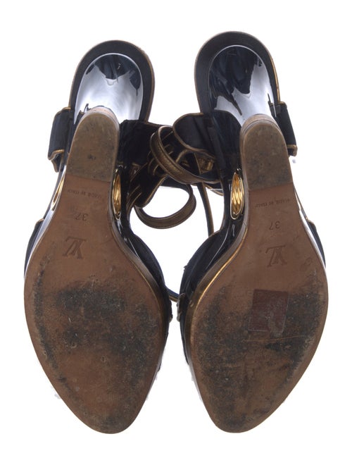 Louis Vuitton Suede Leather Trim Embellishment Sandals