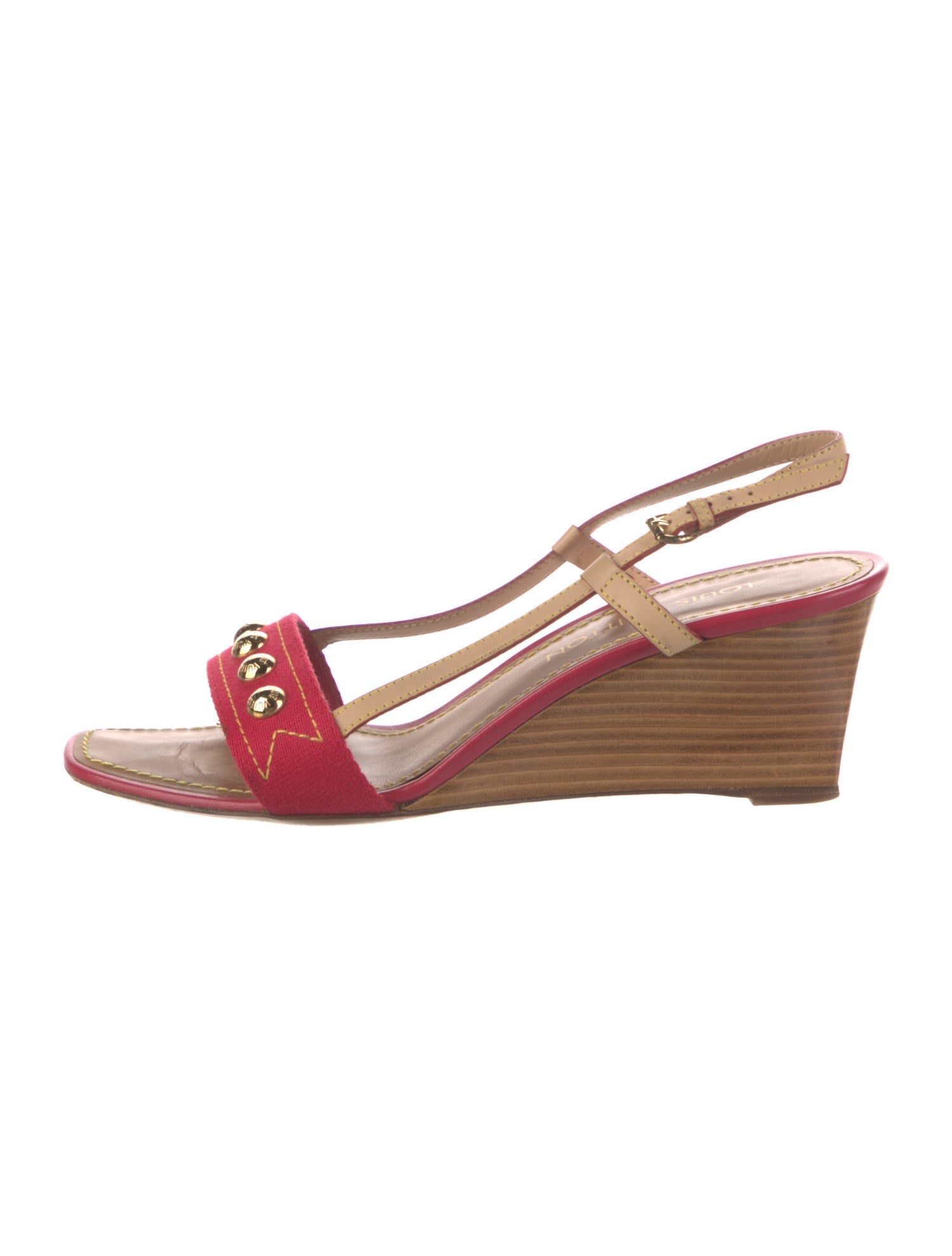 Louis Vuitton Vintage Canvas Slingback Sandals