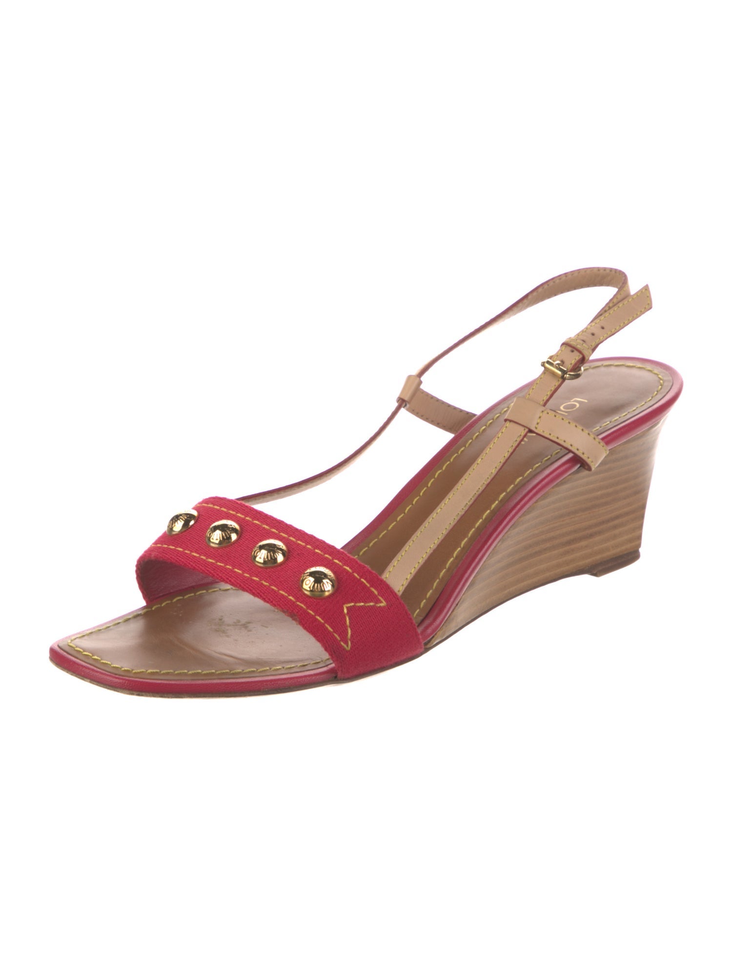 Louis Vuitton Vintage Canvas Slingback Sandals