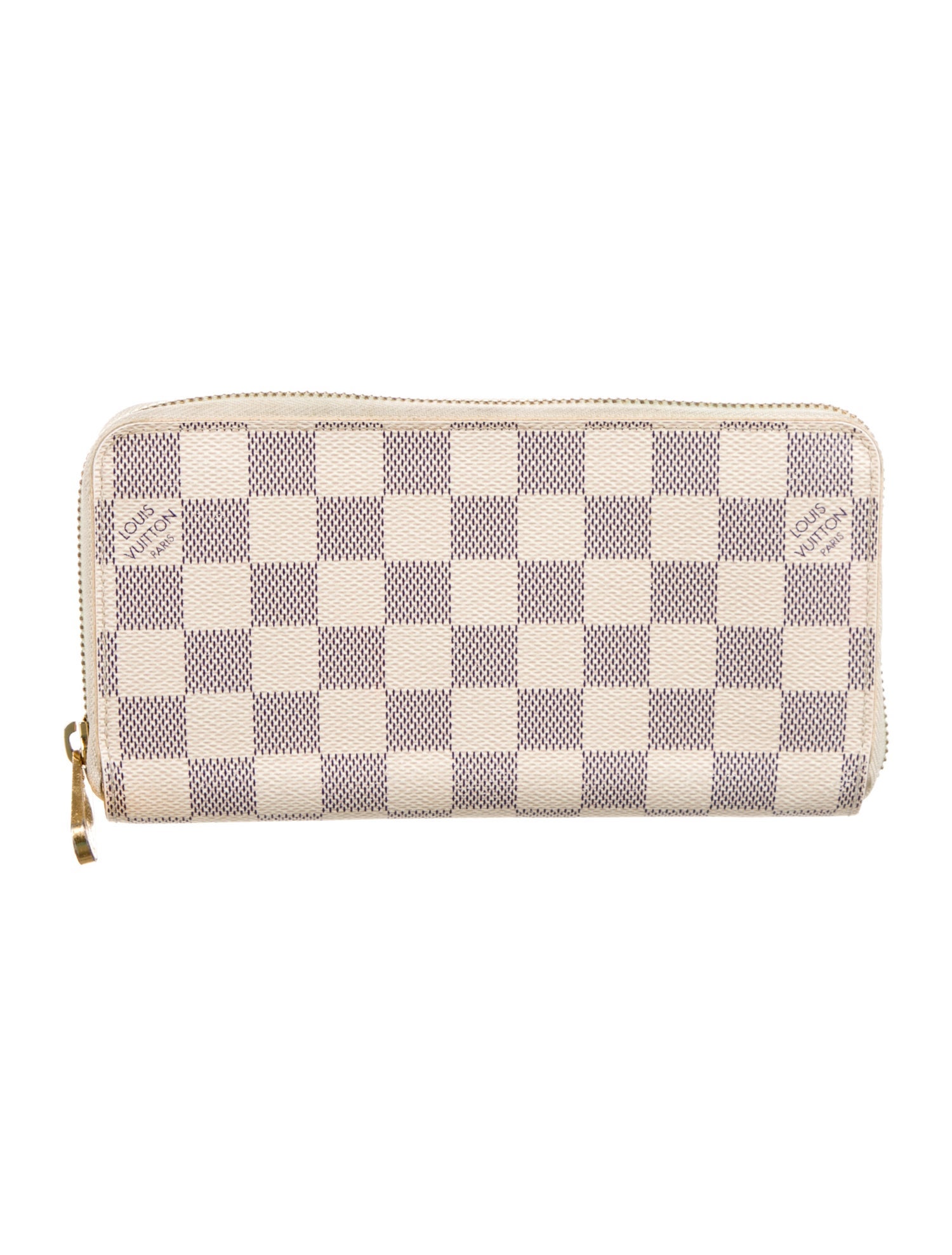 Louis Vuitton Damier Azur Pattern Coated Canvas Zippy Wallet