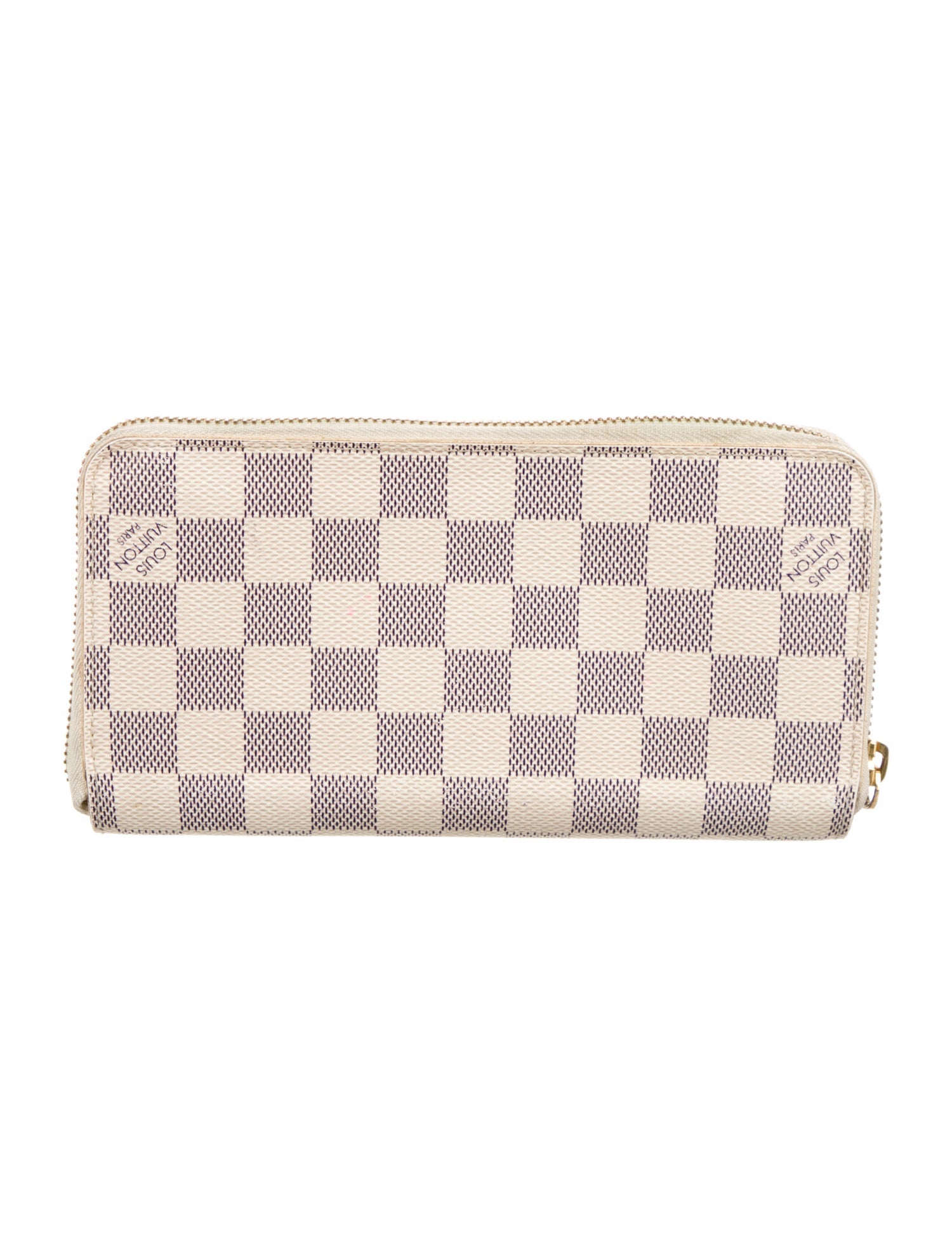 Louis Vuitton Damier Azur Pattern Coated Canvas Zippy Wallet