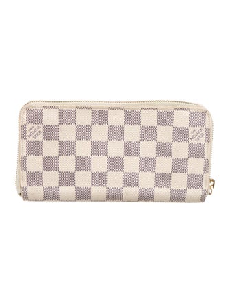 Louis Vuitton Damier Azur Pattern Coated Canvas Zippy Wallet