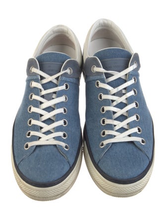 Louis Vuitton Damier Ebene Pattern Denim Sneakers