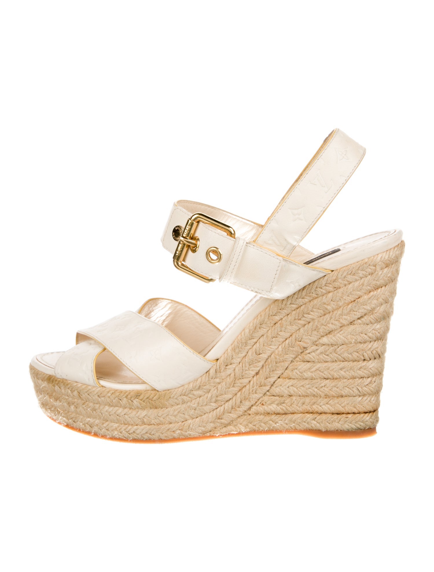 Louis Vuitton LV Monogram Leather Slingback Pumps