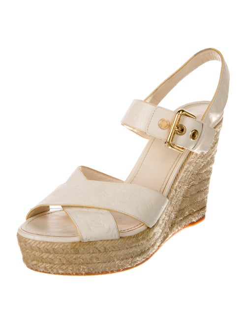 Louis Vuitton LV Monogram Leather Slingback Pumps