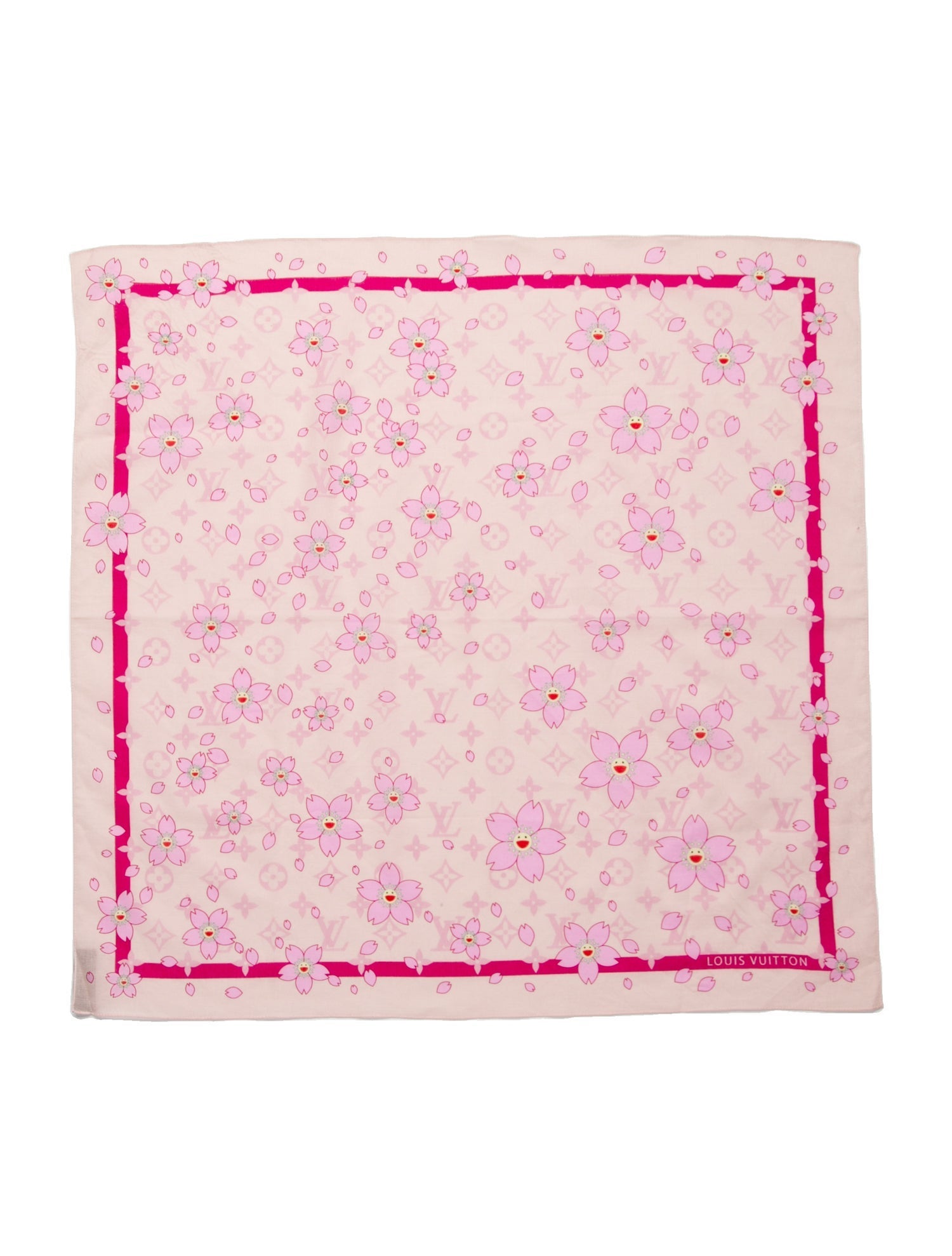 Louis Vuitton x Takashi Murakami Cherry Blossom LV Monogram Scarf