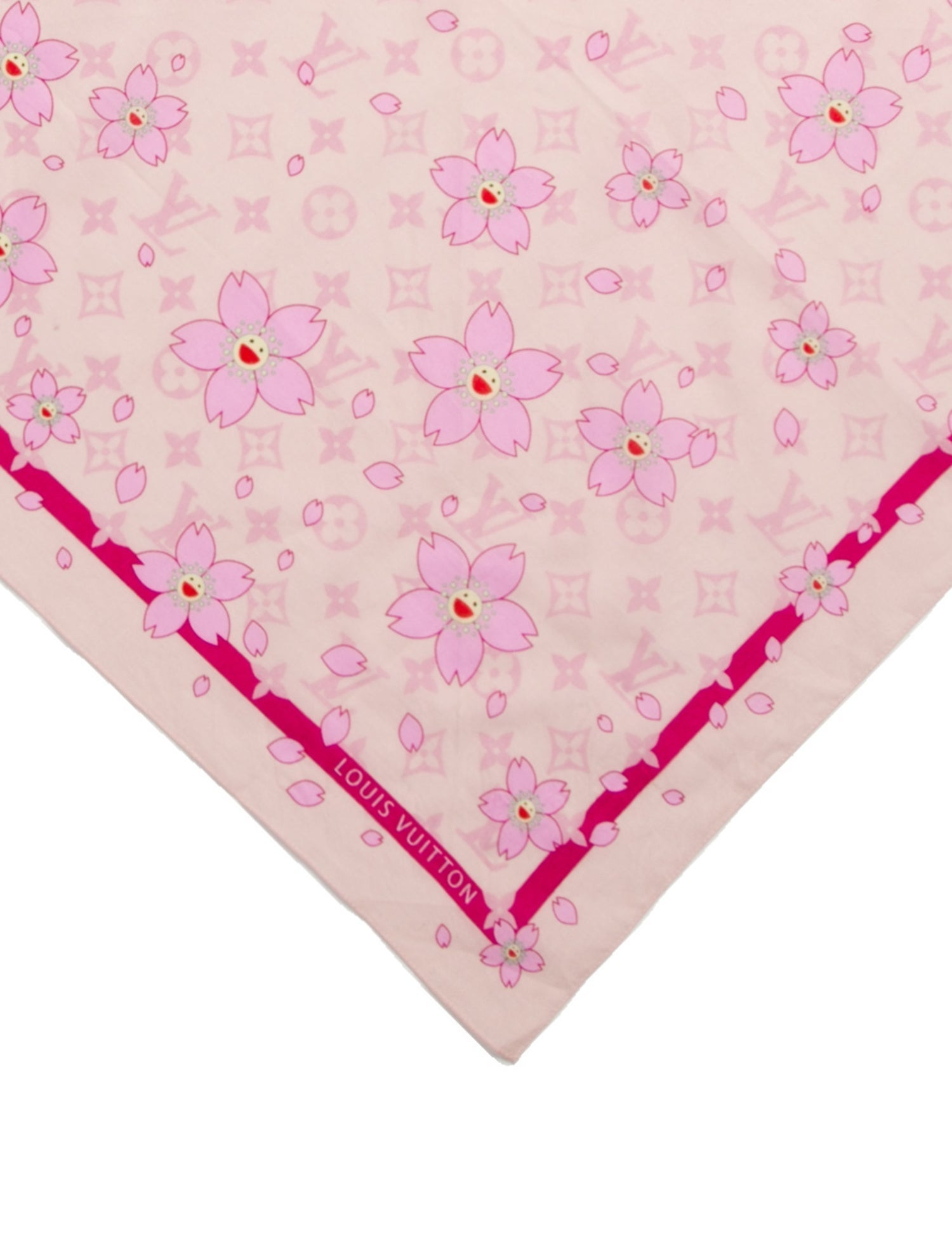 Louis Vuitton x Takashi Murakami Cherry Blossom LV Monogram Scarf
