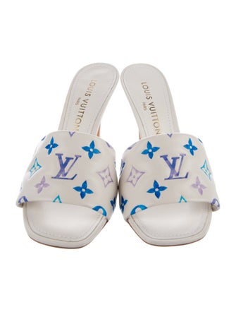 Louis Vuitton LV Monogram Leather Slides