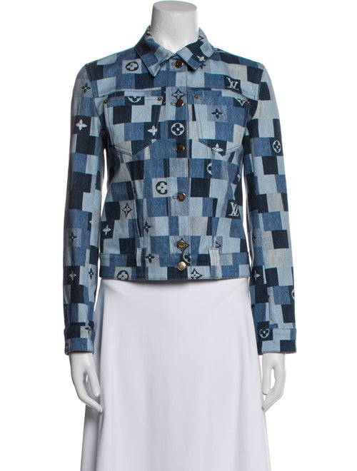 Louis Vuitton 2020 Plaid Print Denim Jacket
