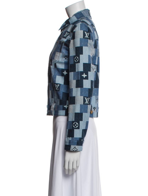 Louis Vuitton 2020 Plaid Print Denim Jacket