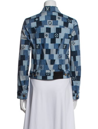 Louis Vuitton 2020 Plaid Print Denim Jacket