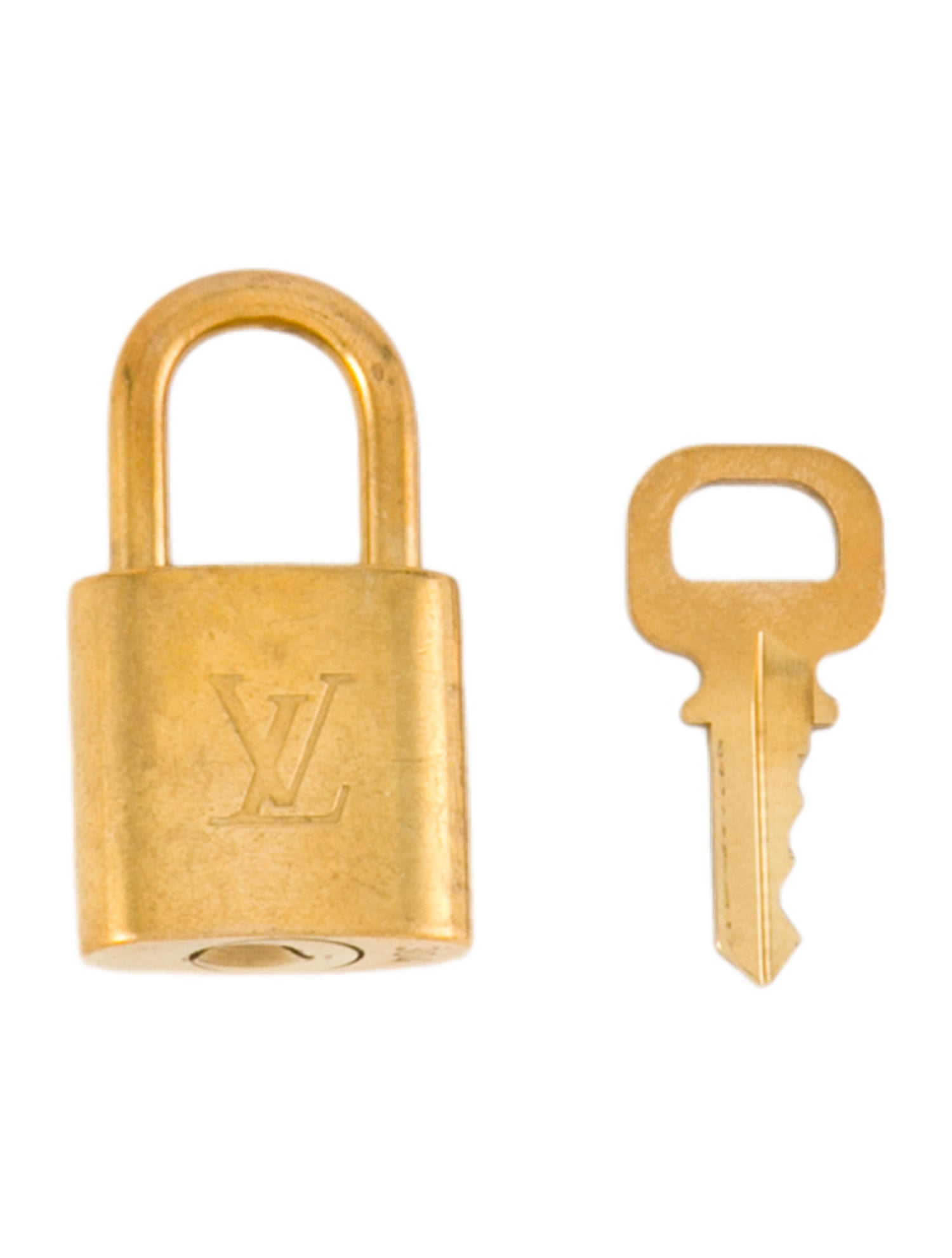 Louis Vuitton Brass Lock & Key Set