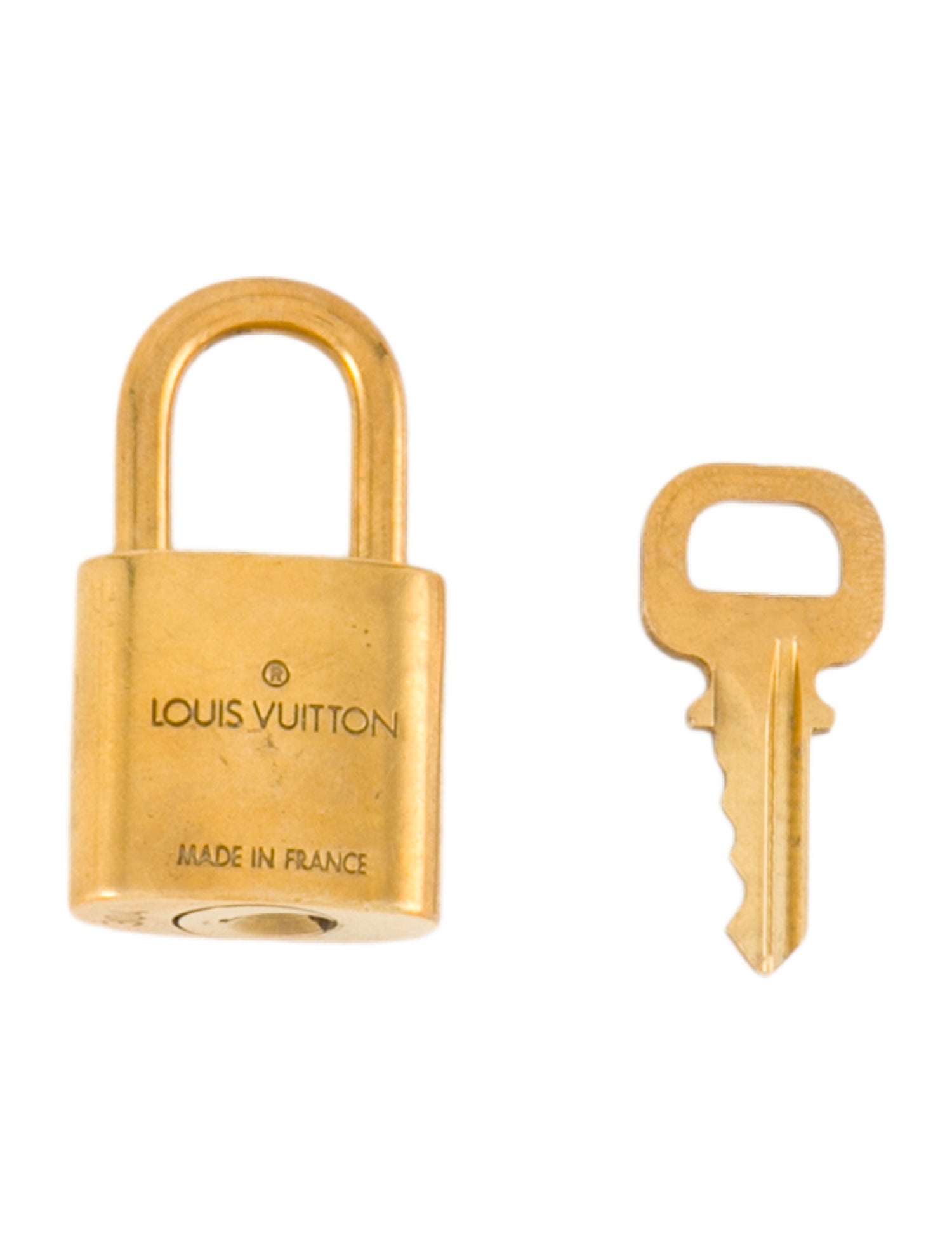 Louis Vuitton Brass Lock & Key Set