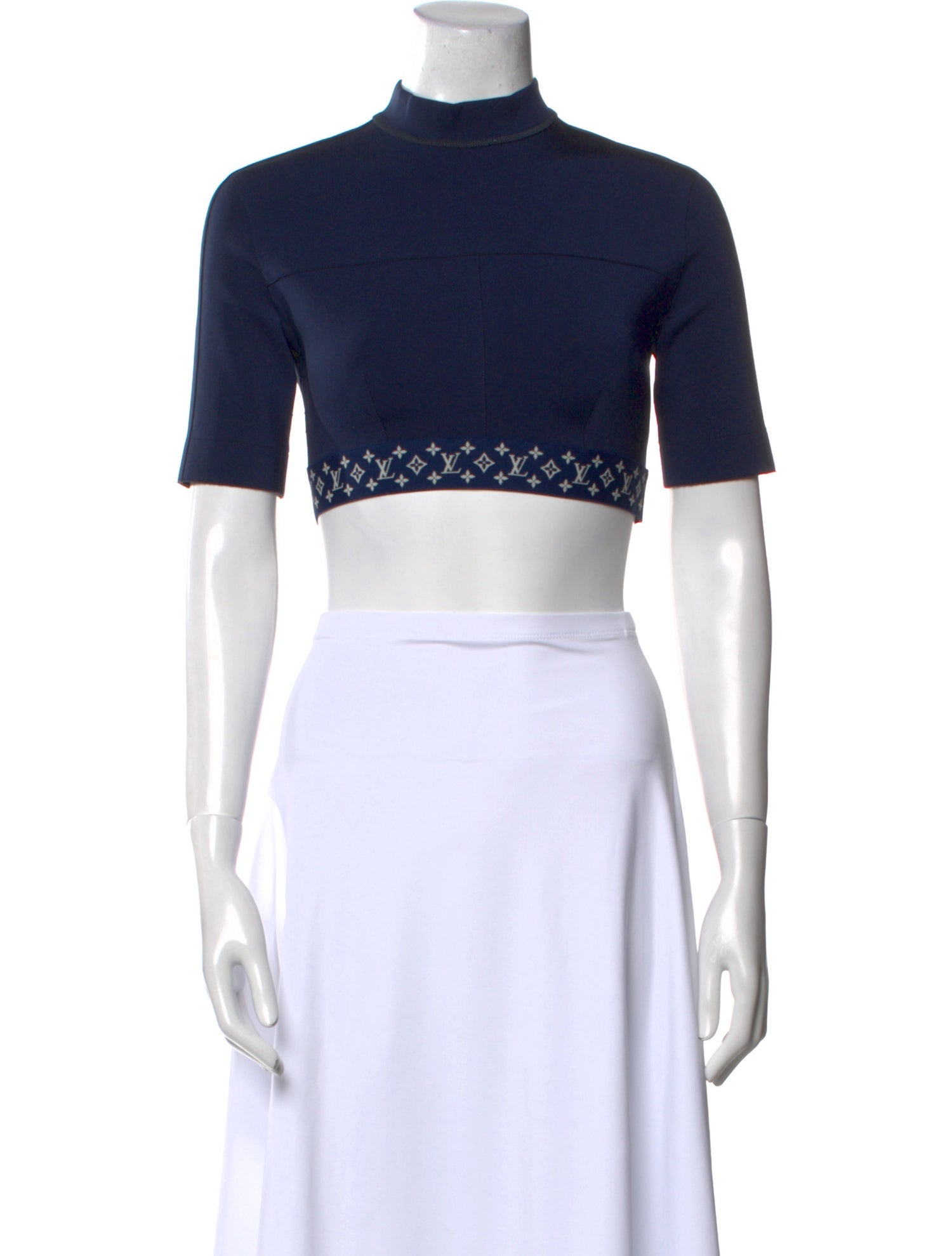 Louis Vuitton 2022 Mock Neck Crop Top