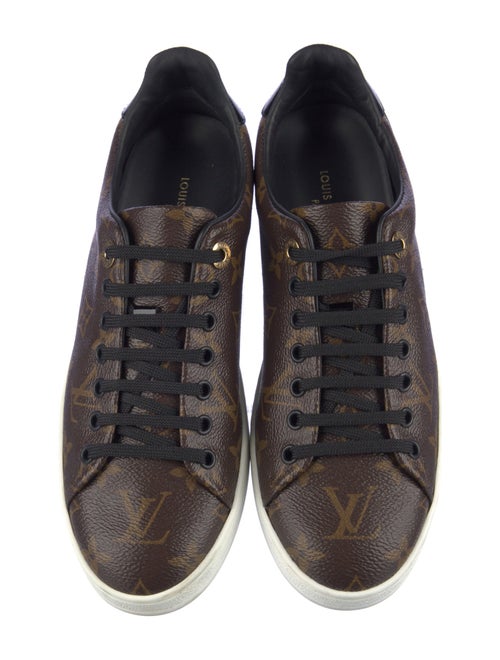 Louis Vuitton LV Monogram Leather Trim Embellishment Sneakers