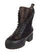 Louis Vuitton LV Monogram Suede Combat Boots