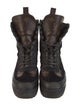 Louis Vuitton LV Monogram Suede Combat Boots