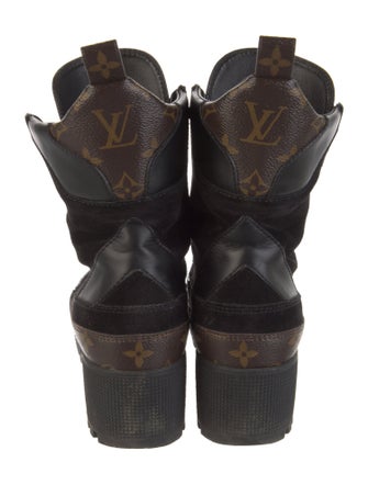 Louis Vuitton LV Monogram Suede Combat Boots