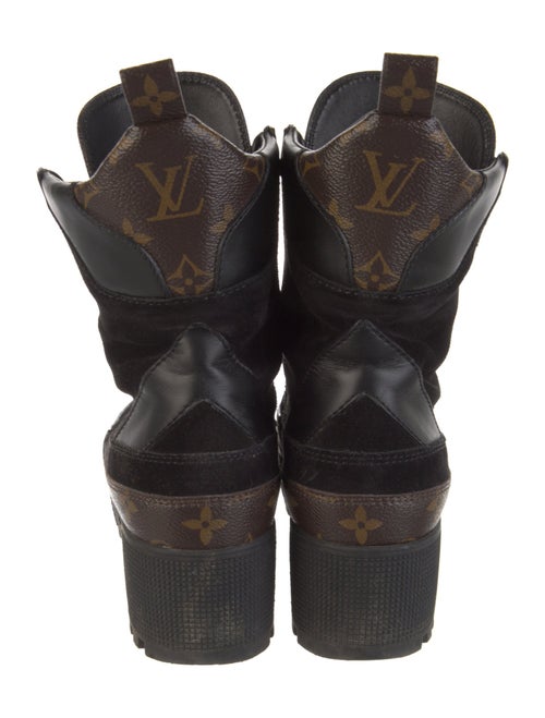 Louis Vuitton LV Monogram Suede Combat Boots