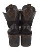 Louis Vuitton LV Monogram Suede Combat Boots