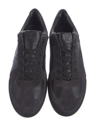 Louis Vuitton Signature Logo Suede Sneakers