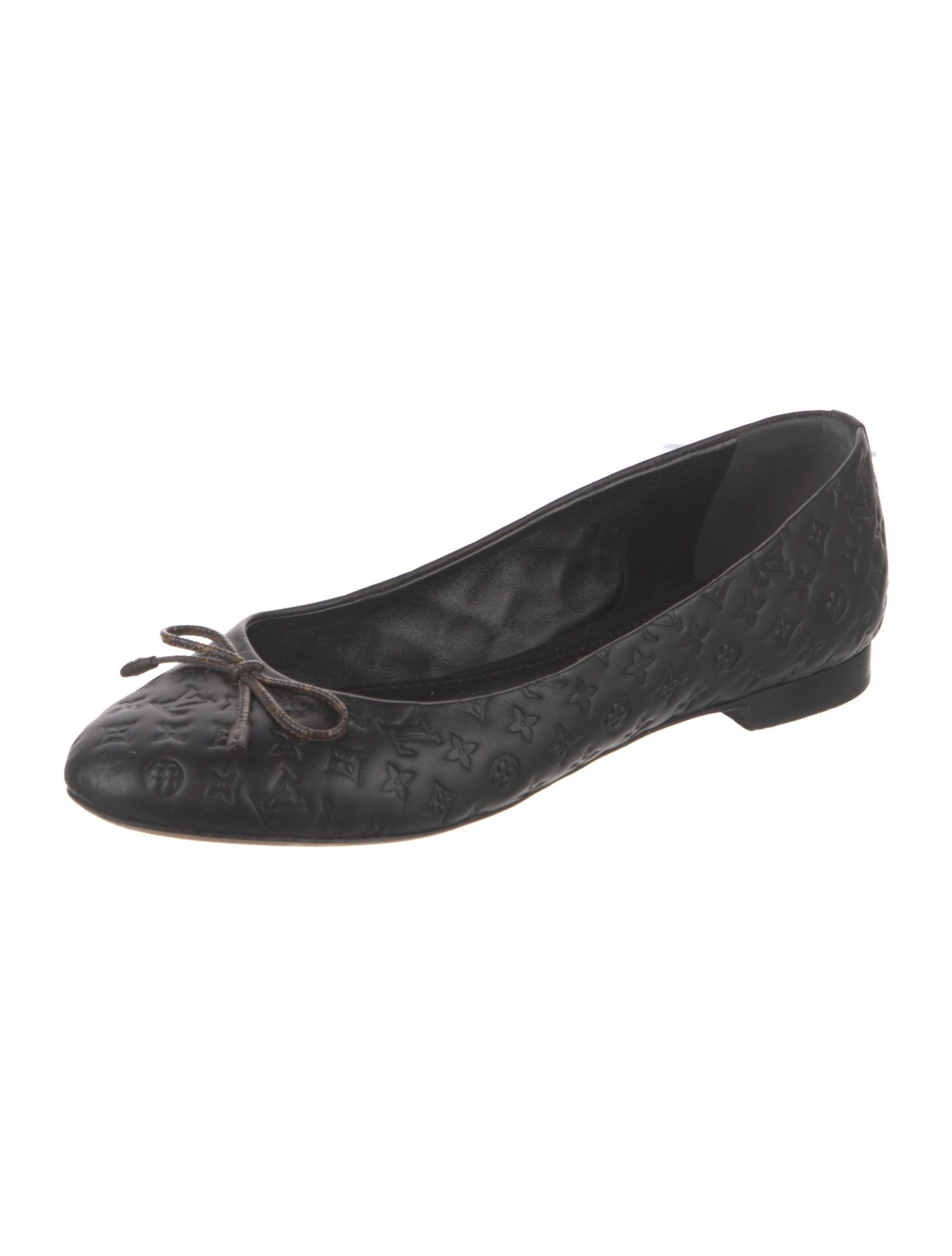 Louis Vuitton LV Monogram Embossed Leather Ballet Flats