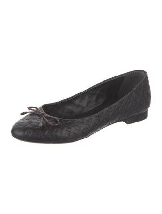 Louis Vuitton LV Monogram Embossed Leather Ballet Flats