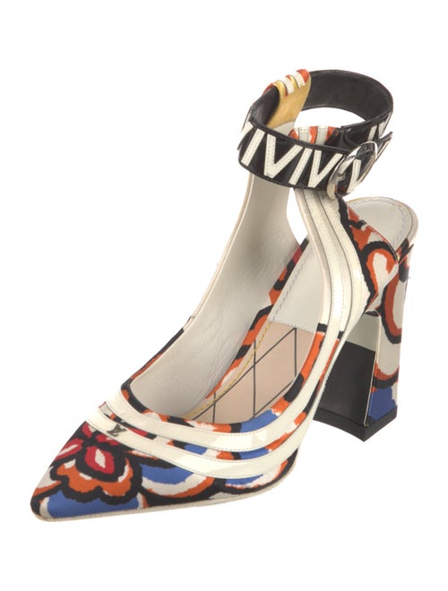 Louis Vuitton Satin Printed Pumps
