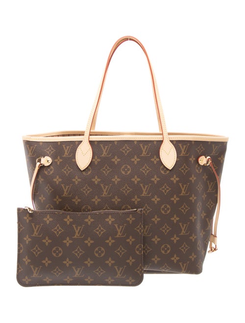 Louis Vuitton LV Monogram Neverfull w/Pouch MM