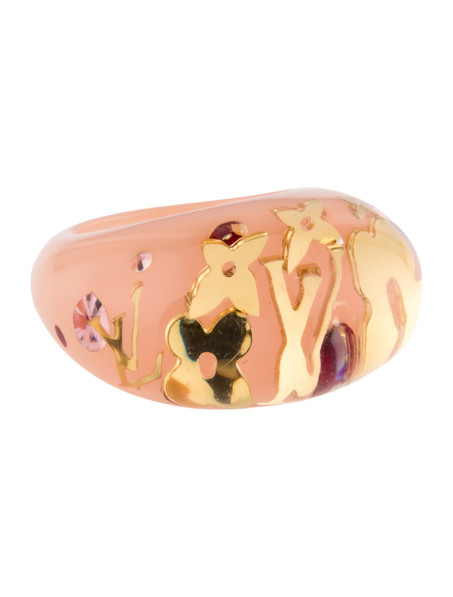 Louis Vuitton Crystal & Resin Inclusion Band Ring