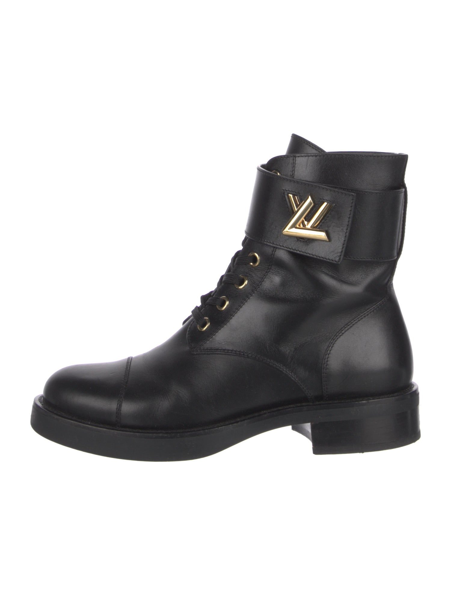 Louis Vuitton Leather Combat Boots