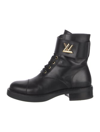 Louis Vuitton Leather Combat Boots