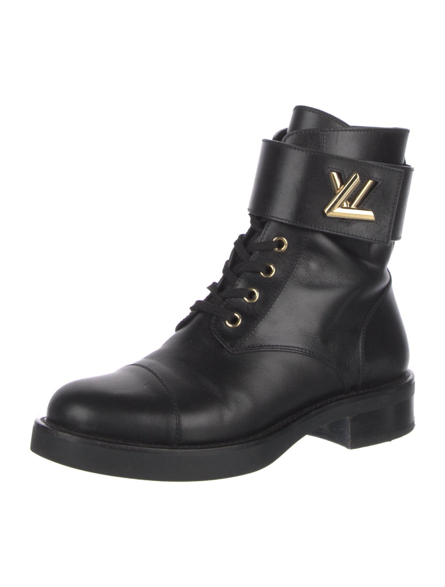 Louis Vuitton Leather Combat Boots