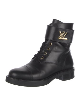 Louis Vuitton Leather Combat Boots