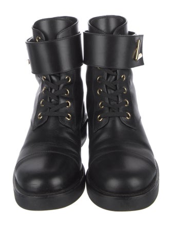 Louis Vuitton Leather Combat Boots