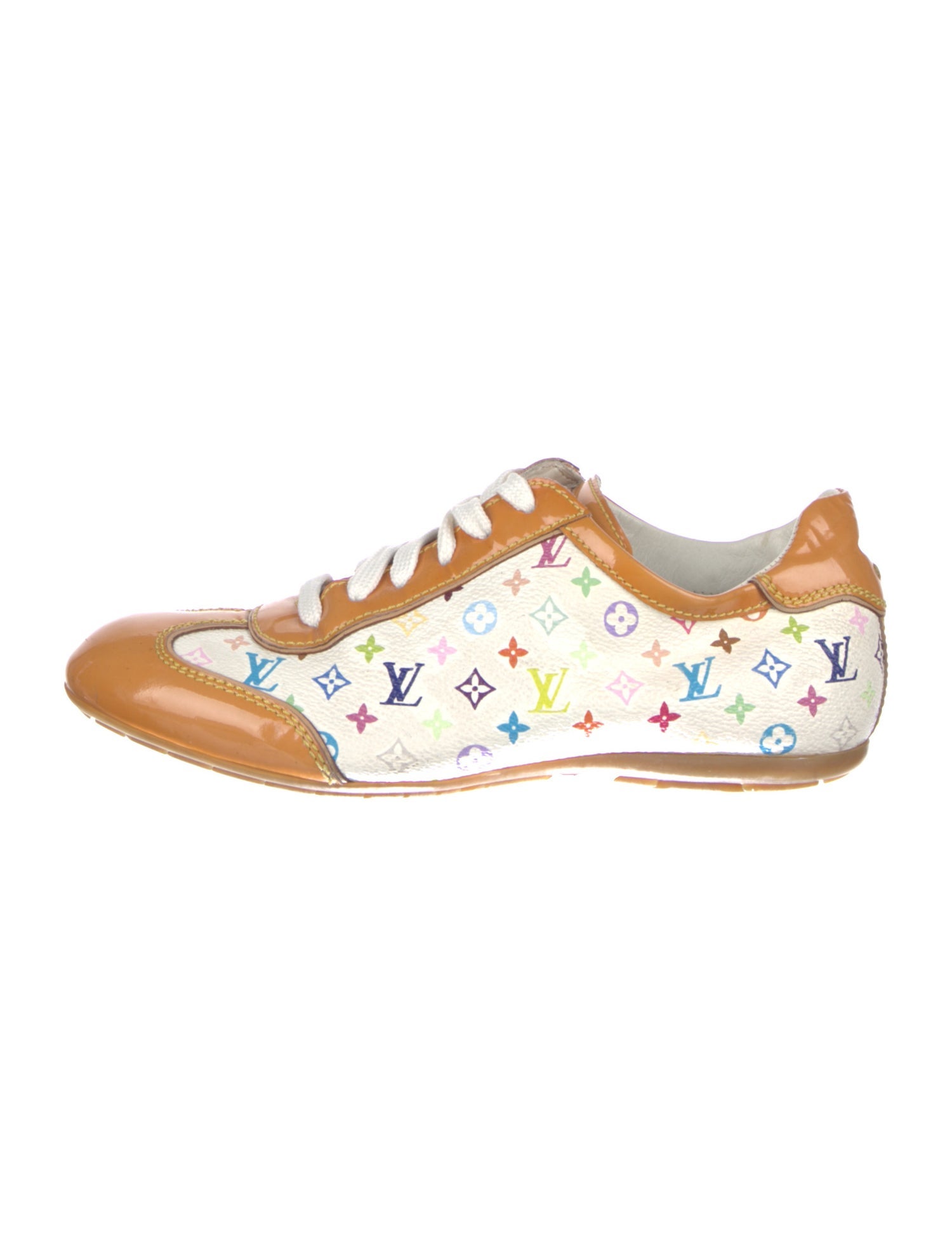 Louis Vuitton Multicolore Monogram Pattern Leather Trim Embellishment Sneakers