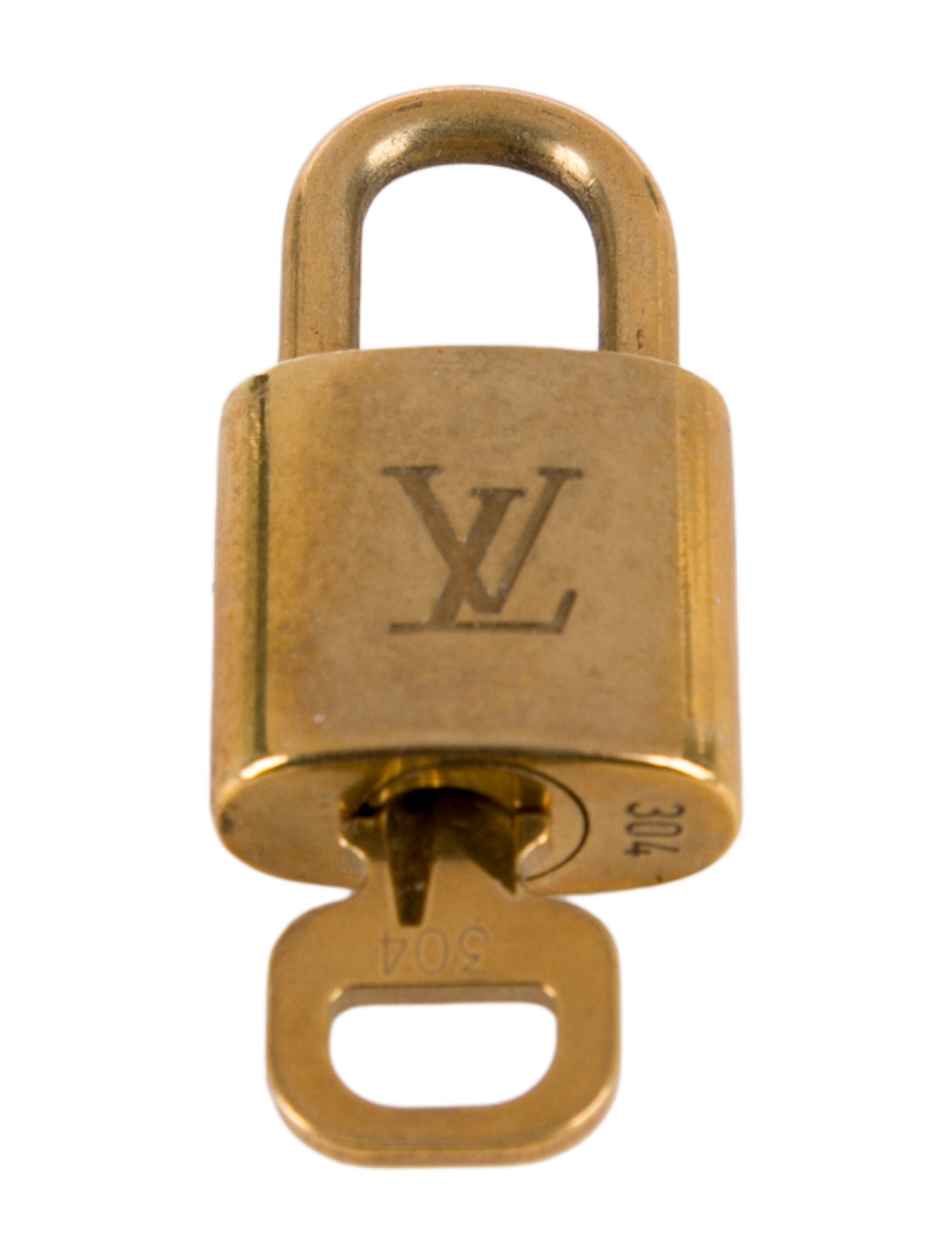 Louis Vuitton Brass Lock & Key Set