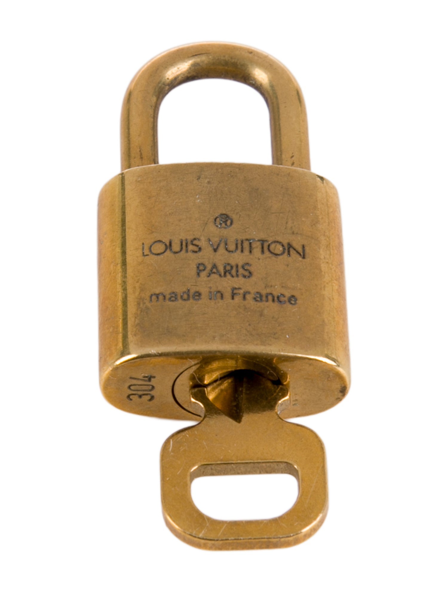 Louis Vuitton Brass Lock & Key Set