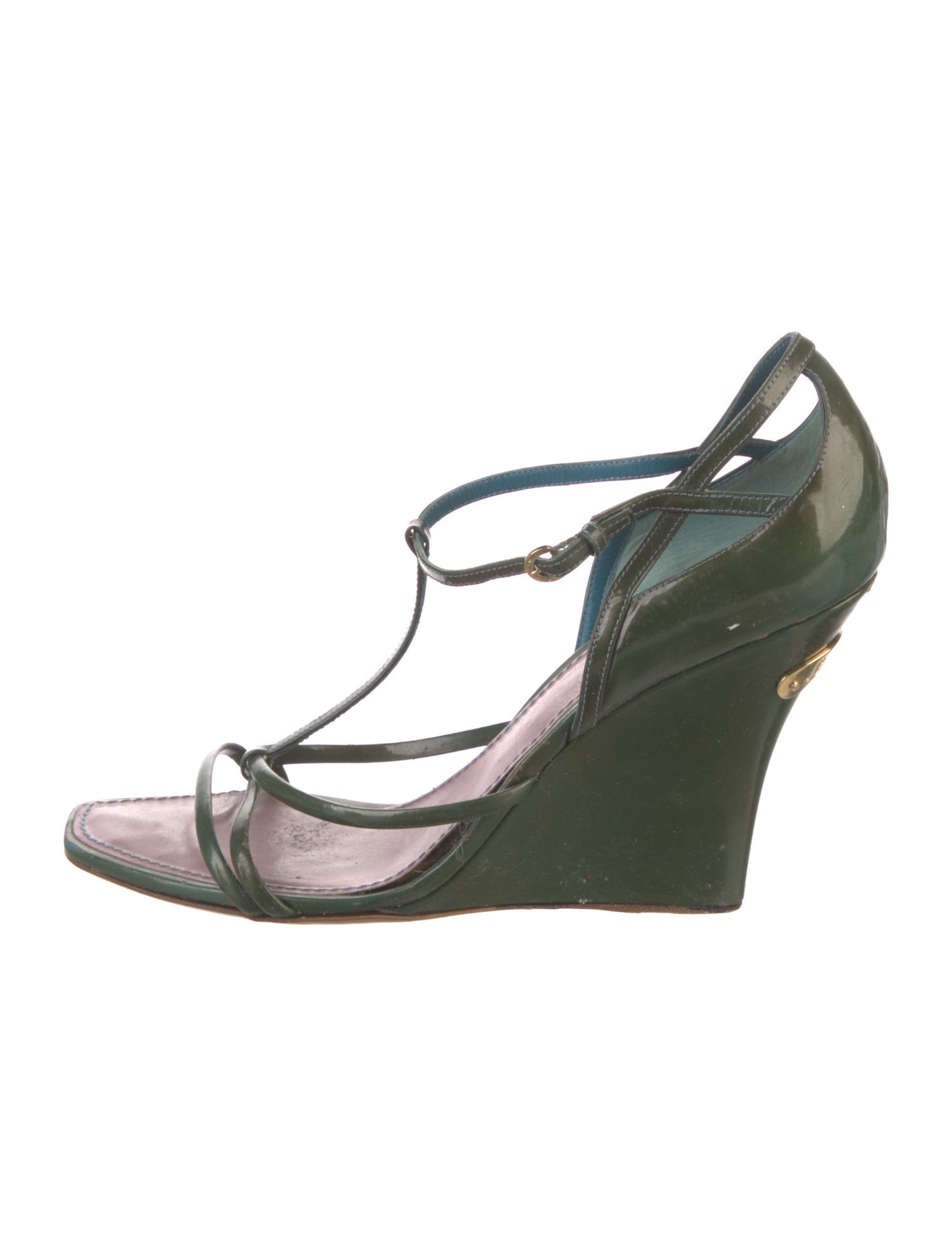 Louis Vuitton Patent Leather T-Strap Sandals