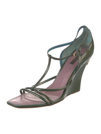 Louis Vuitton Patent Leather T-Strap Sandals