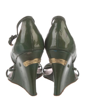 Louis Vuitton Patent Leather T-Strap Sandals