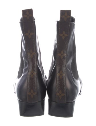 Louis Vuitton Monogram Idylle Pattern Leather Chelsea Boots