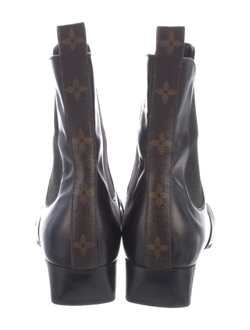 Louis Vuitton Monogram Idylle Pattern Leather Chelsea Boots