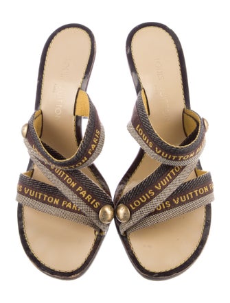 Louis Vuitton Canvas Printed Slides