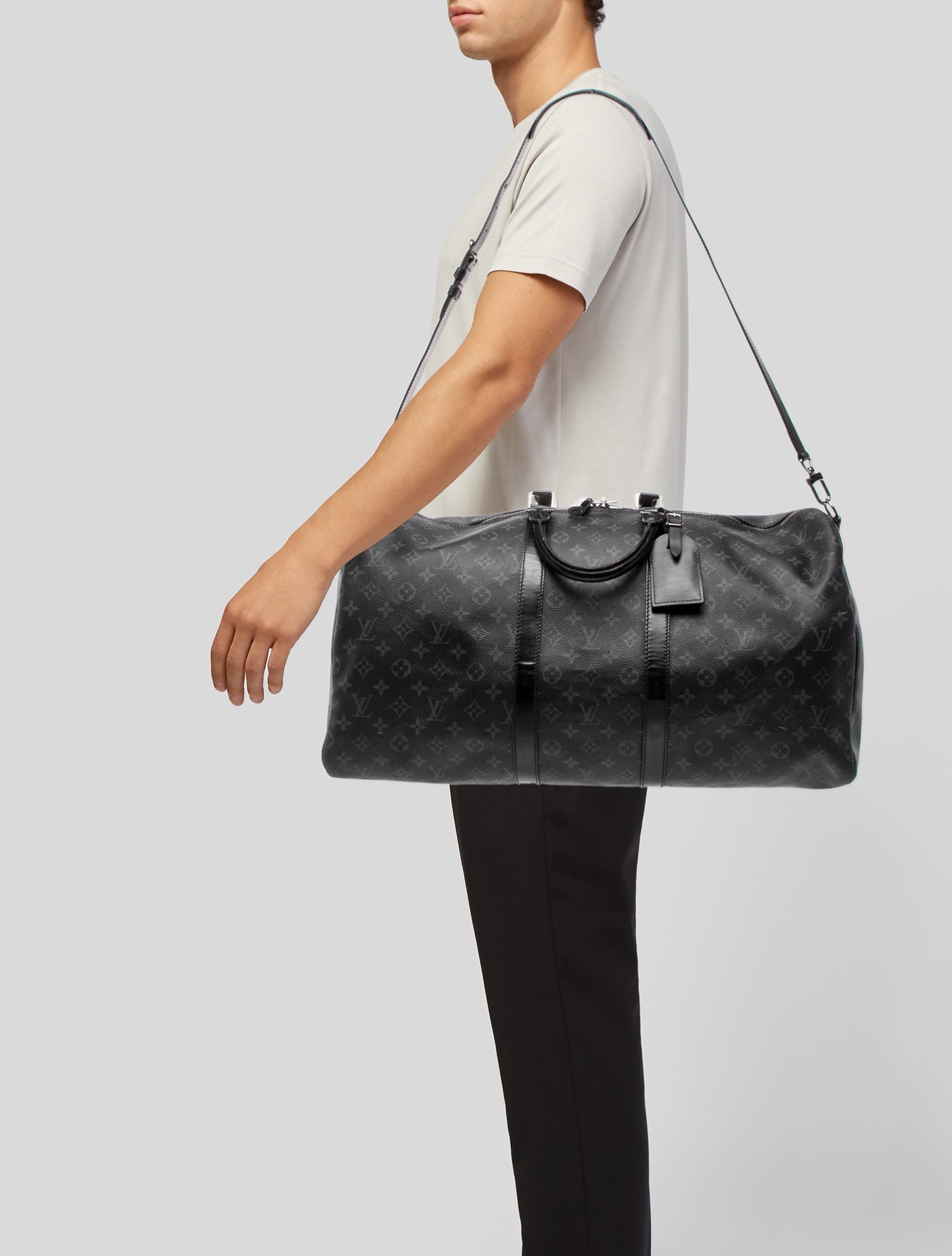 Louis Vuitton Monogram Eclipse Keepall Bandouliere