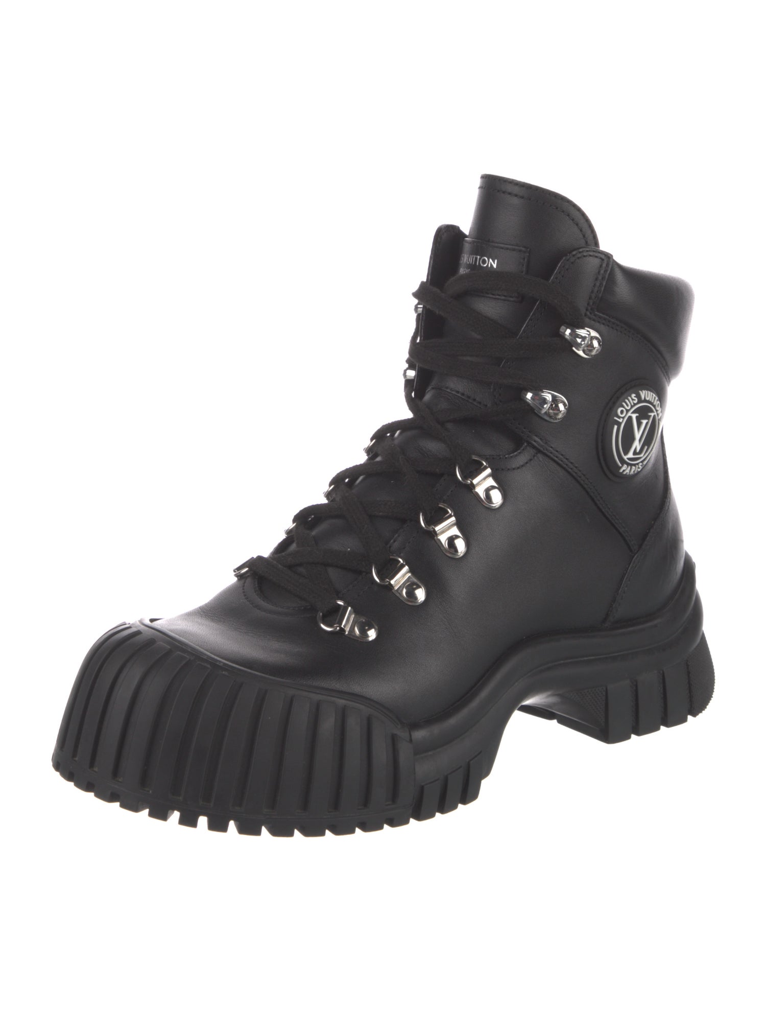 Louis Vuitton Leather Combat Boots