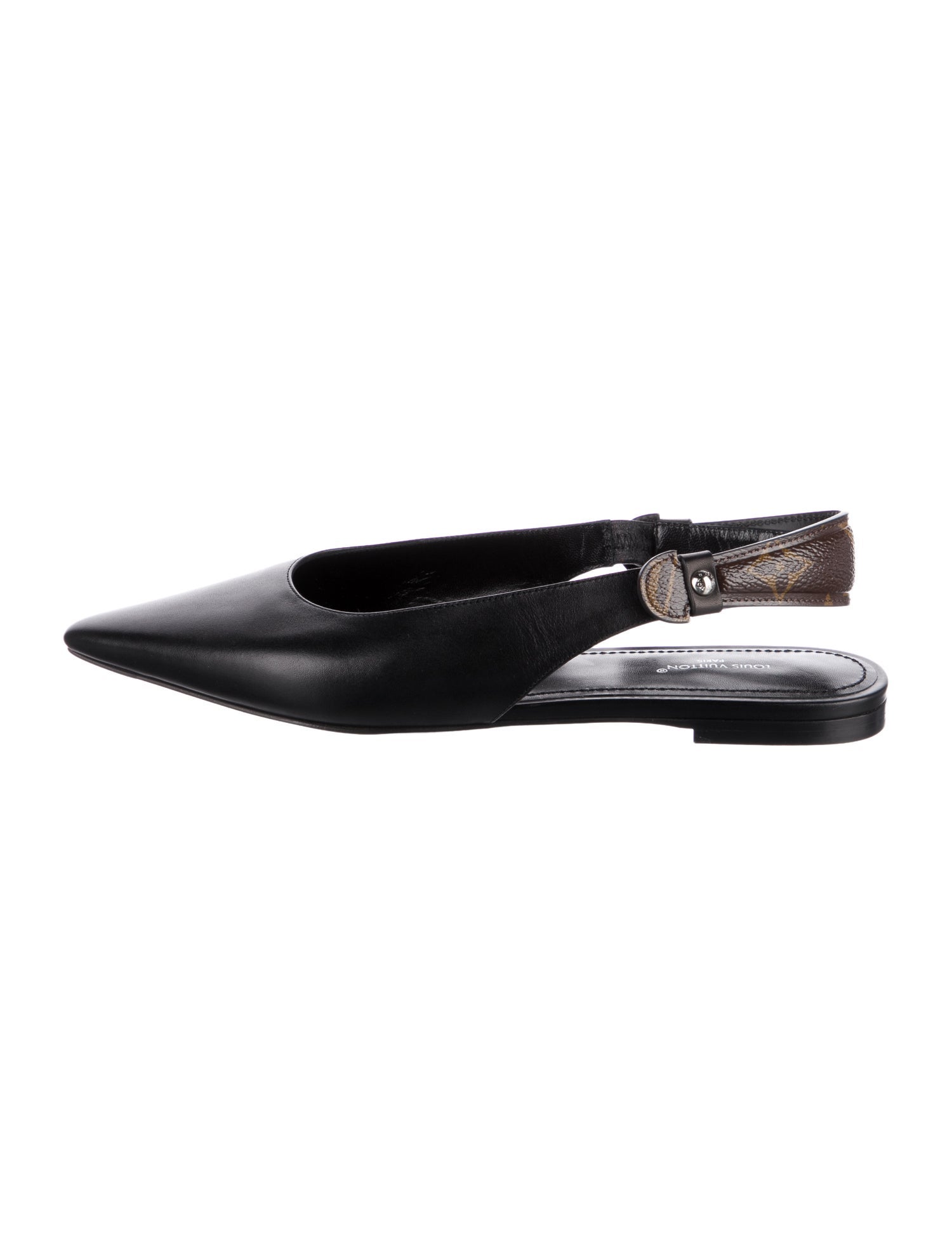 Louis Vuitton Leather Slingback Flats
