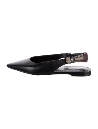 Louis Vuitton Leather Slingback Flats
